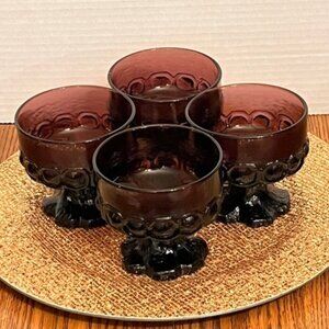 Vintage Tiffin Madeira Plum by Franciscan Champagne/Tall Sherbet Set of 4